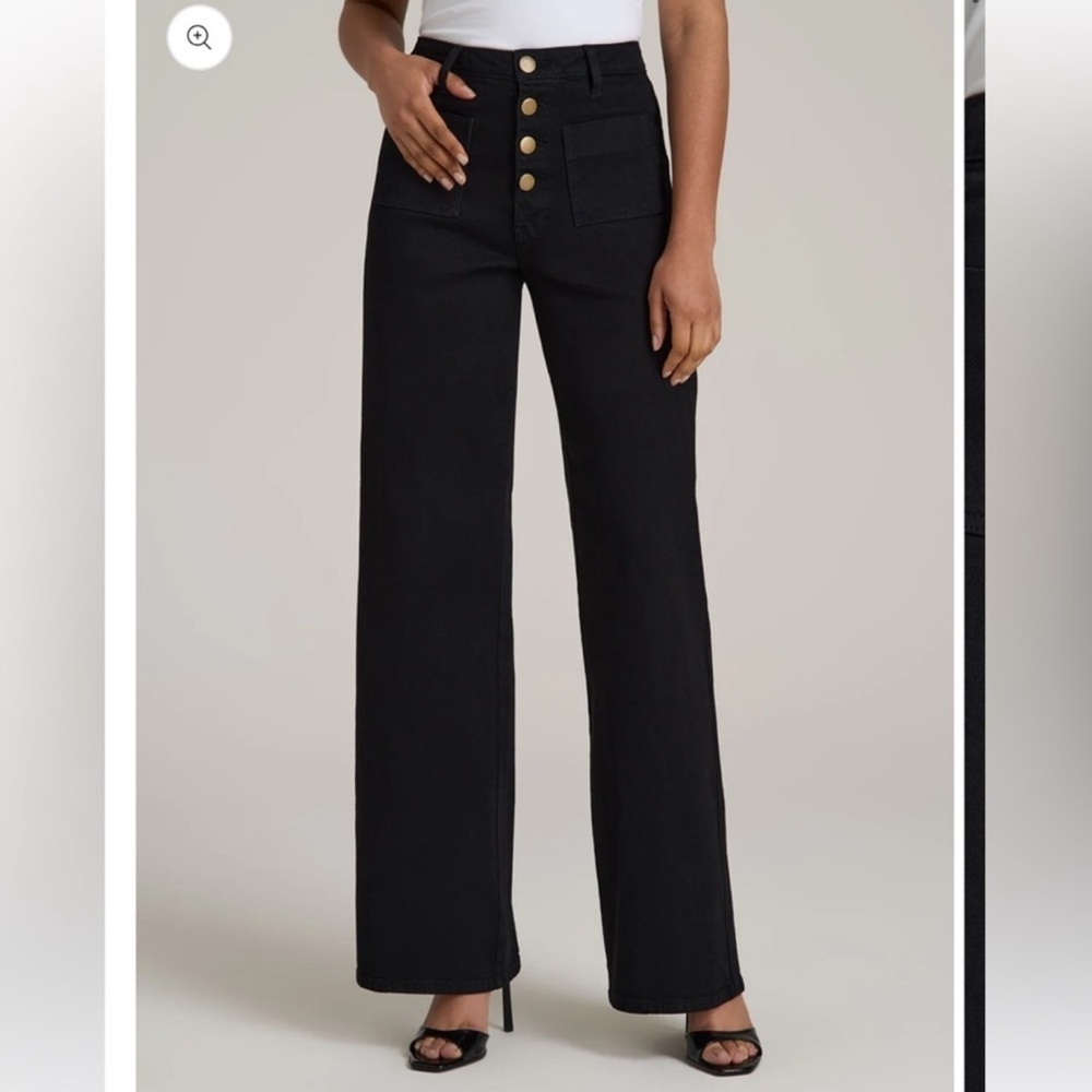 American Tall High Rise Extra Wide Leg Black Jeans - TALL 36 x 35